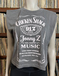 Chicken Shack 91.7 Proof Women's Crop Tank Top Grey