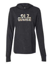 Load image into Gallery viewer, Silver Foil charcoal black long sleeve t-shirt hoody