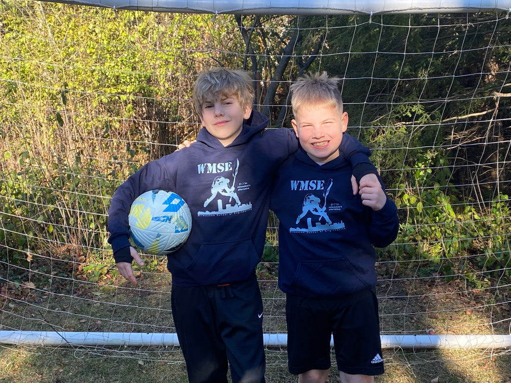 Smasher YOUTH light blue on navy pullover hoody