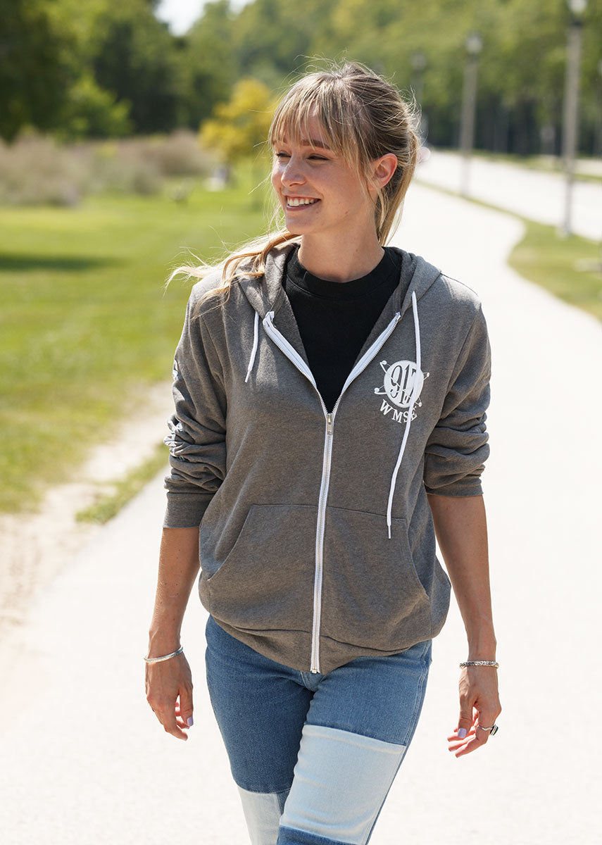 Community-Powered Zip Hoodie - Heather Grey