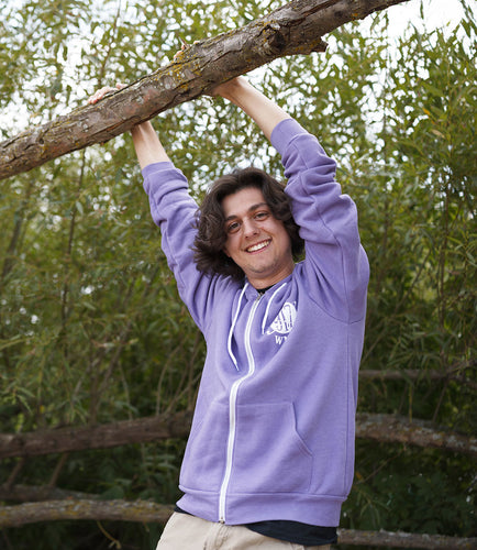 Community-Powered Zip Hoodie - Heather Purple