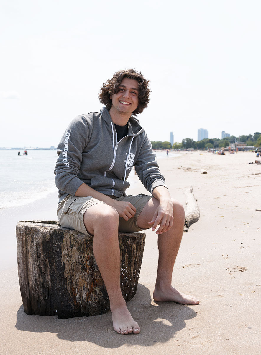 Community-Powered Zip Hoodie - Heather Grey