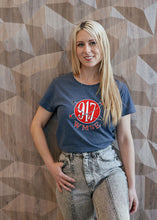 Load image into Gallery viewer, Women’s Heather Blue WMSE Logo T-Shirt