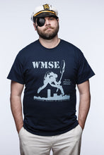 Load image into Gallery viewer, The Classic Navy Blue WMSE Guitar Smasher T-Shirt