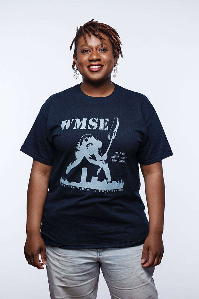 Classic WMSE Navy Guitar Smasher T-Shirt