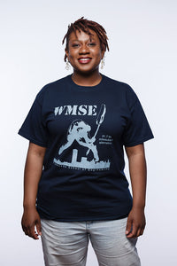 The Classic Navy Blue WMSE Guitar Smasher T-Shirt