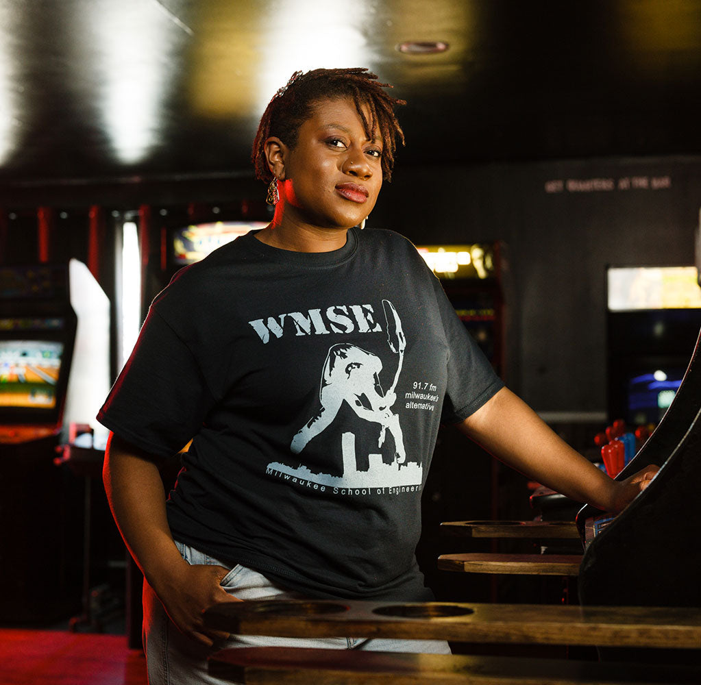 Classic WMSE Navy Guitar Smasher T-Shirt